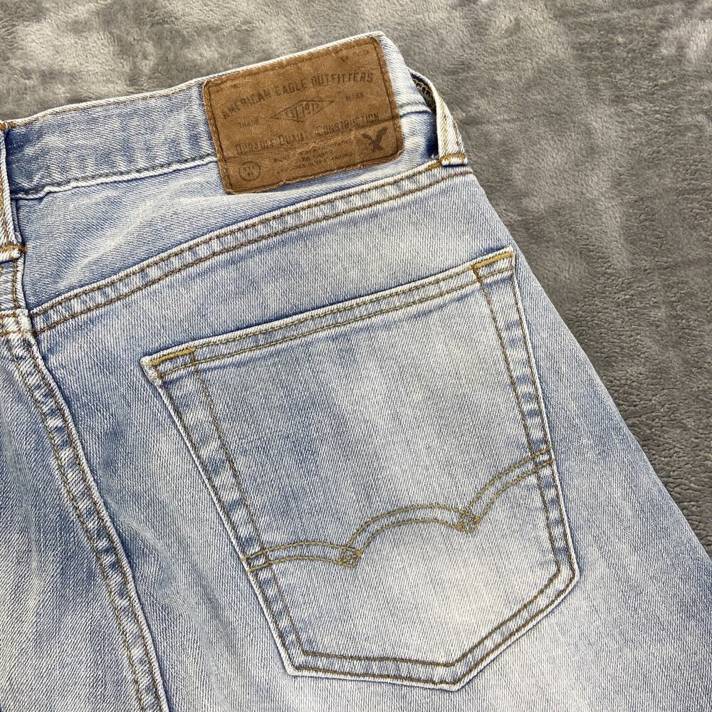 American Eagle Core Flex Slim Jeans Men's Size 28x28 Light Blue Denim - Picture 4 of 10